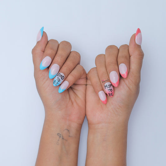 Baby Shower French Press On Nails