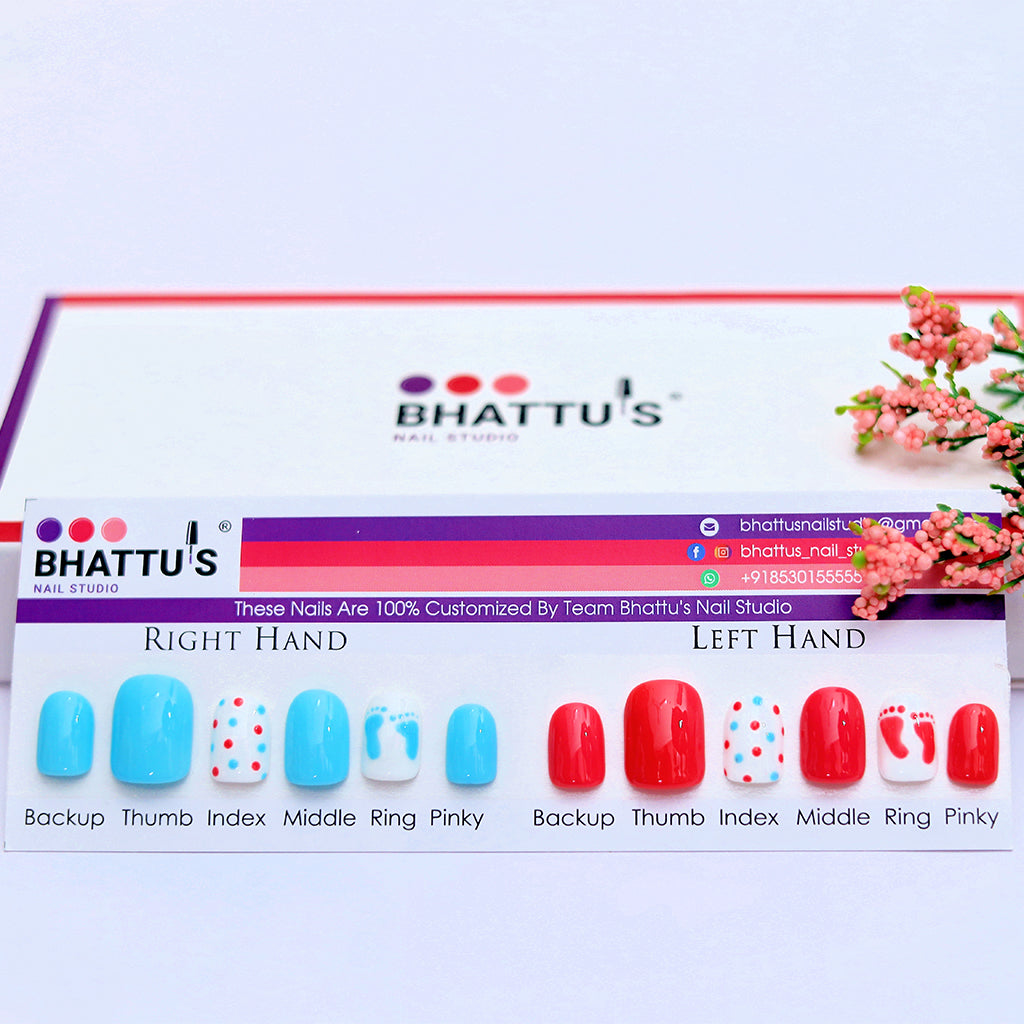 Baby Steps with Polka Dot Press On Nails