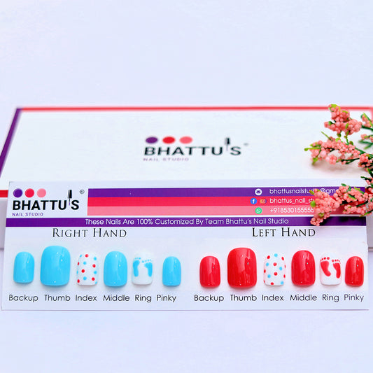 Baby Steps with Polka Dot Press On Nails