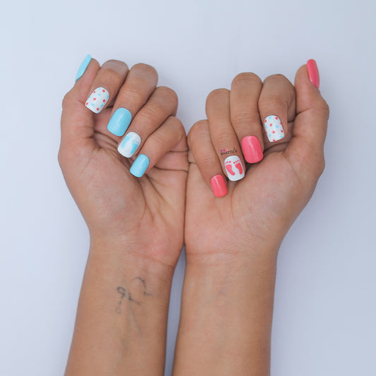 Baby Steps with Polka Dot Press On Nails