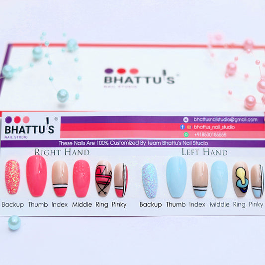 Baby Stroller Press On Nails