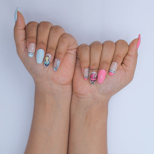 Baby Stroller Press On Nails