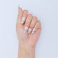 Glitter French with Chrome Swirls Press On Nails