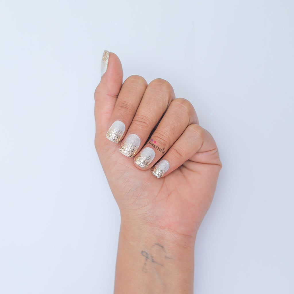 Glitter with Copper Glitter Ombre Press On Nails