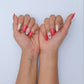 Initials with Heart Press On Nails