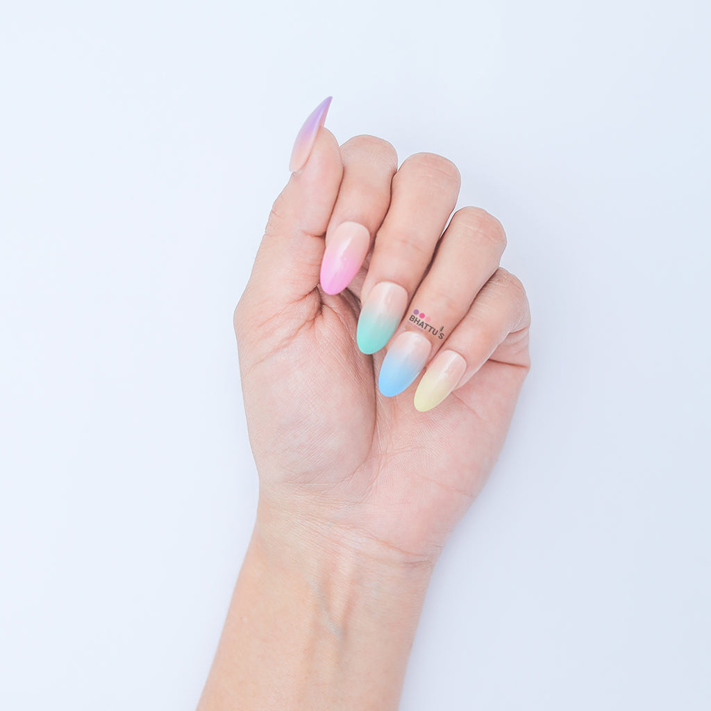 Multi Colour Ombre Press On Nails