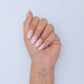 Nude Pink with Falling Rose Gold Glitter Press On Nails
