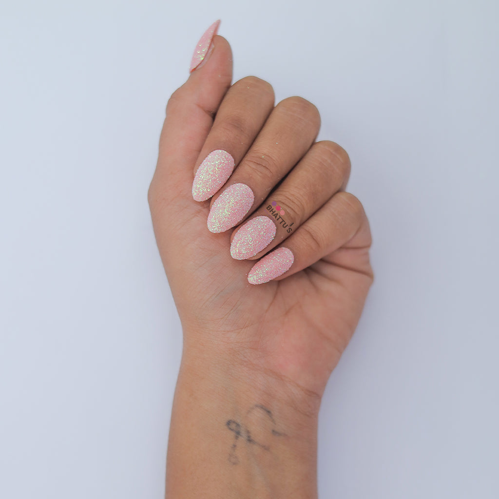 Pink Sugar Dust Press On Nails