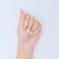 Pearl Effect French with Copper Chrome Swirls Press On Nails