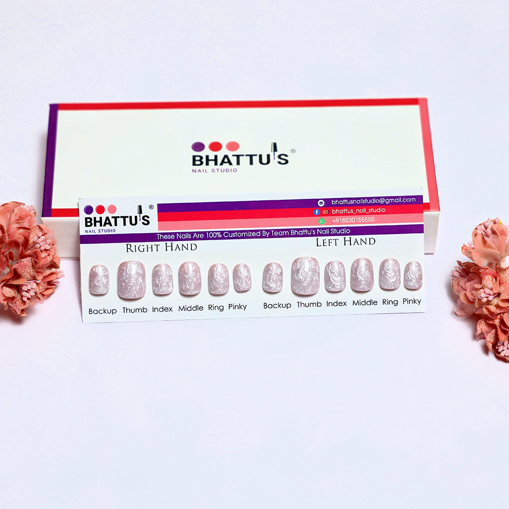 Pearl Effect Press On Nails