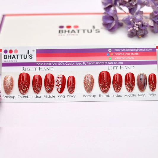 Photo with 4D Art Press On Nails