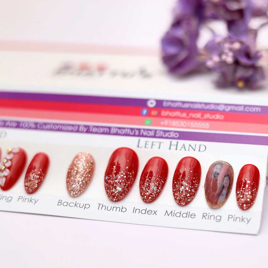 Photo with 4D Art Press On Nails