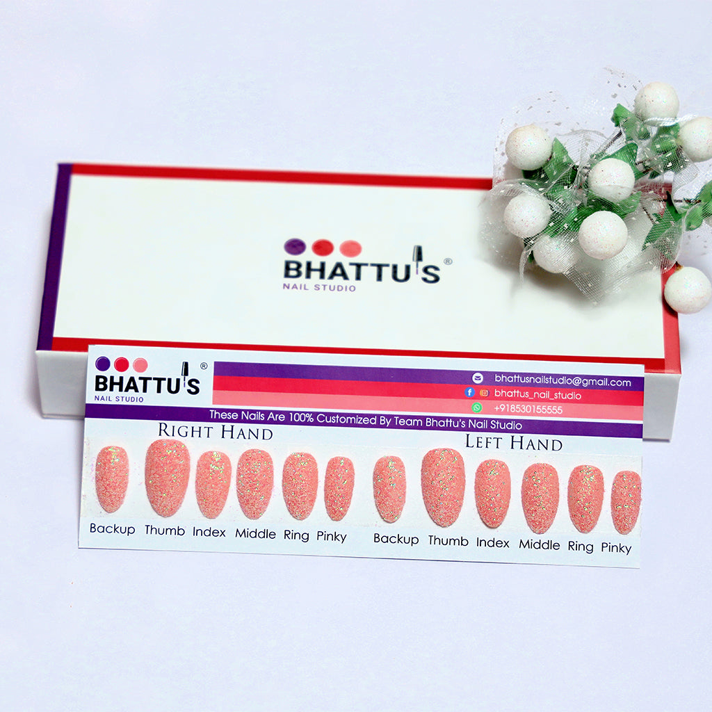 Pink Sugar Dust Press On Nails