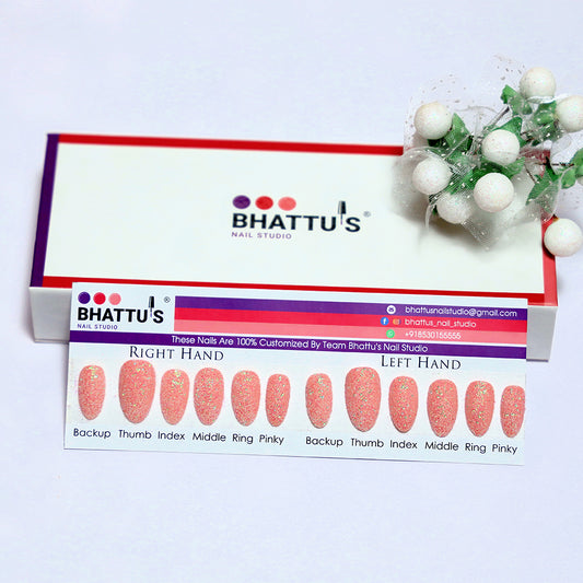 Pink Sugar Dust Press On Nails