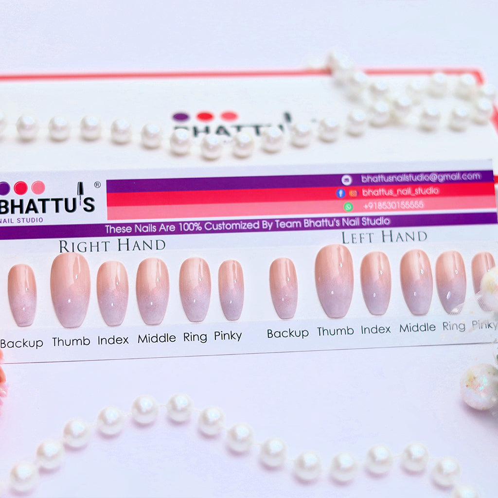 White Ombre Press On Nails