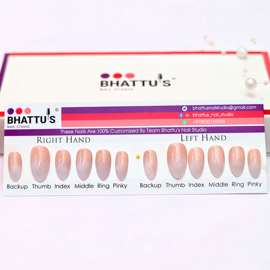 White Ombre Press On Nails