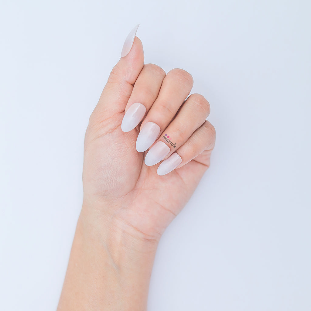 White Ombre Press On Nails