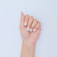 White Ombre with Glitter Press On Nails