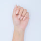 White & Glitter French Press On Nails