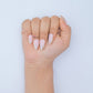 White & Glitter French Press On Nails